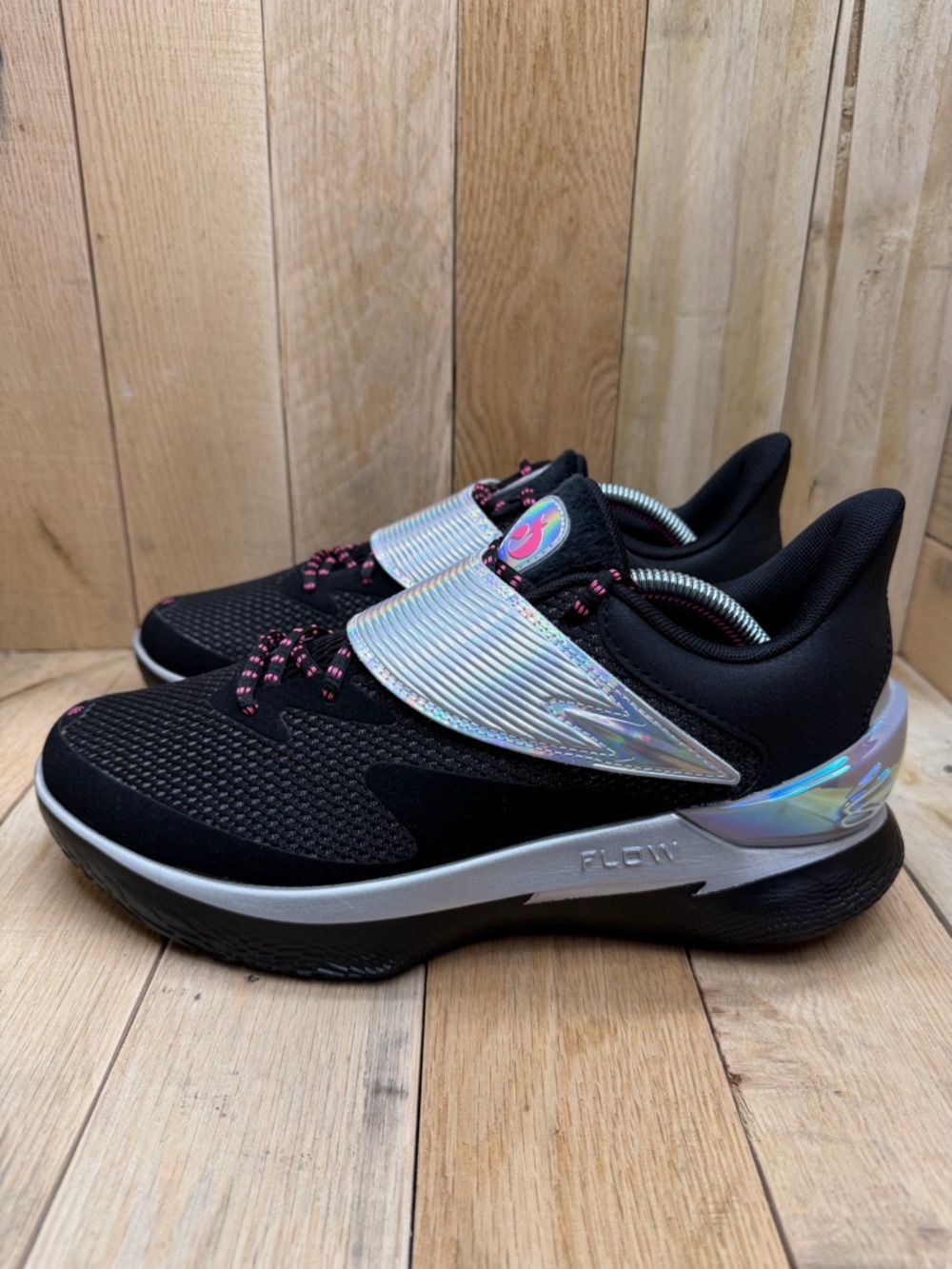 Under Armour Curry Fox 1 Gamer Black/Silver/Pink 6001920-001 Mens 10/Womens 11.5